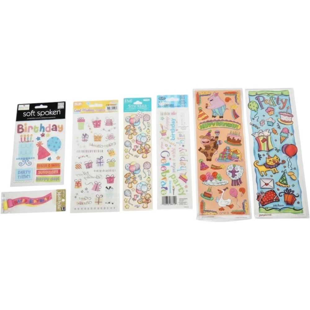 Happy Birthday Scrapbooking Stickers Lot NEW